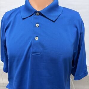 Pro Tour Air Play Golf Polo Shirt Men's Large Blue Short Sleeve